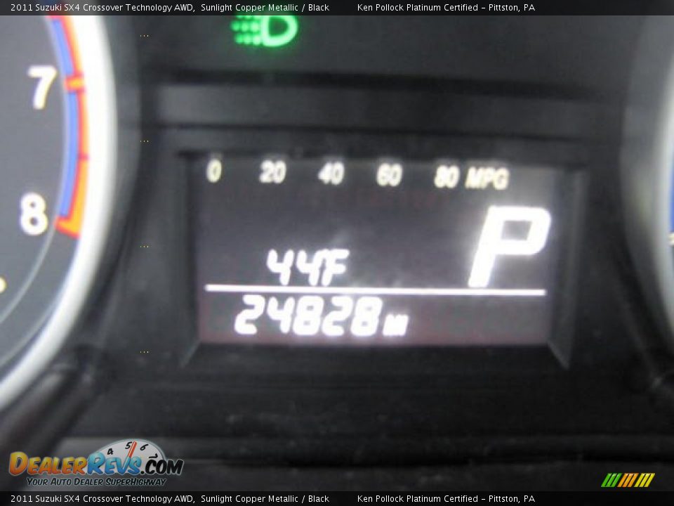 2011 Suzuki SX4 Crossover Technology AWD Sunlight Copper Metallic / Black Photo #33