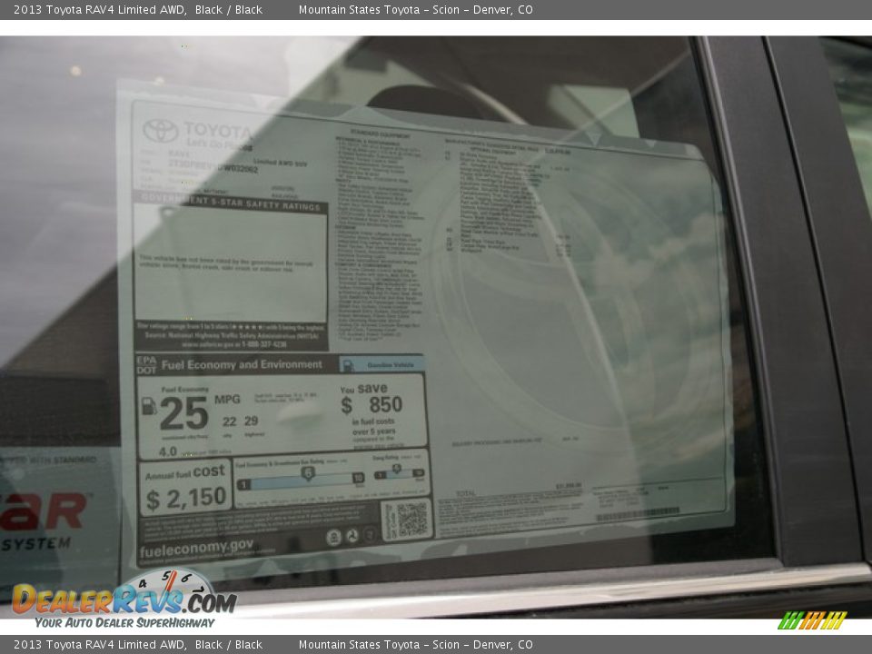 2013 Toyota RAV4 Limited AWD Black / Black Photo #10