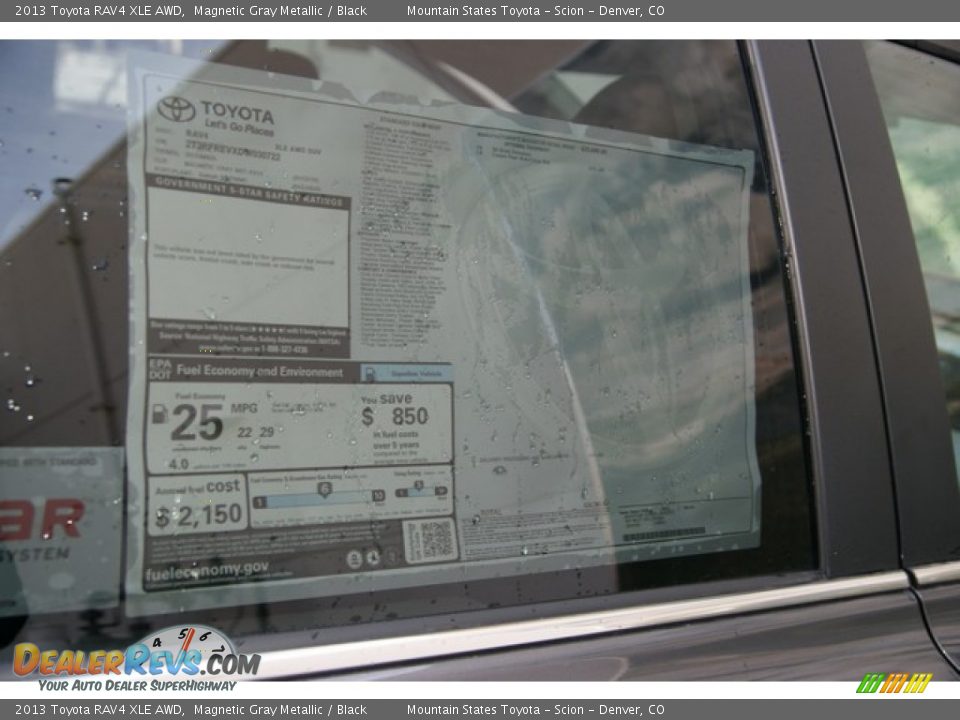2013 Toyota RAV4 XLE AWD Magnetic Gray Metallic / Black Photo #10