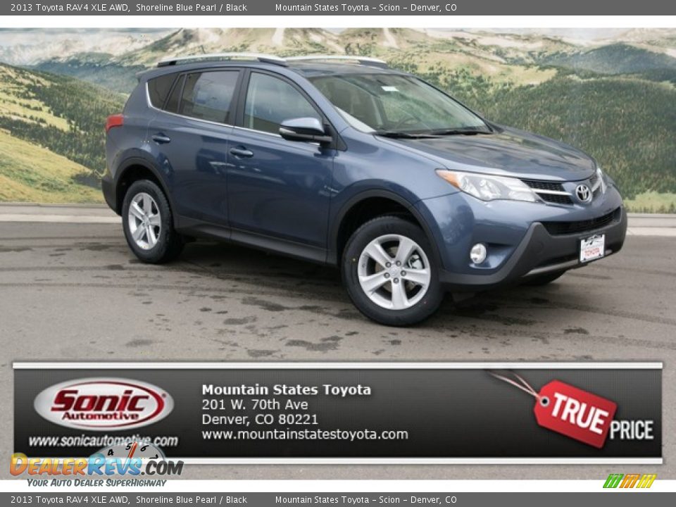 2013 Toyota RAV4 XLE AWD Shoreline Blue Pearl / Black Photo #1