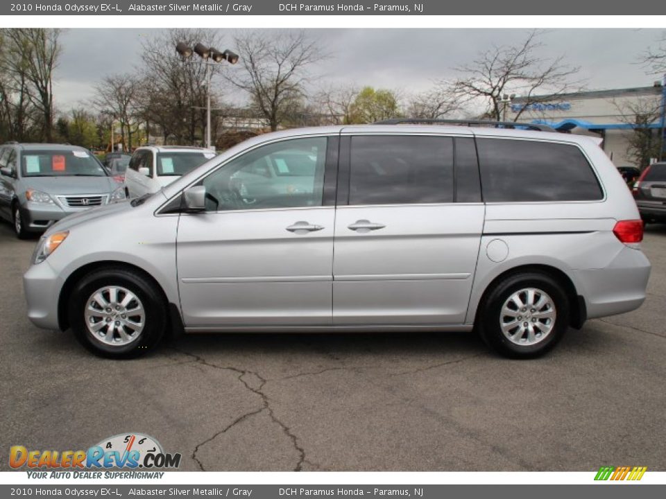 2010 Honda Odyssey EX-L Alabaster Silver Metallic / Gray Photo #8
