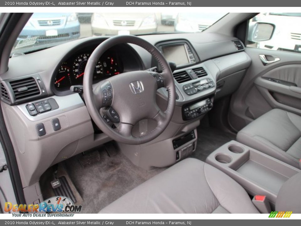 2010 Honda Odyssey EX-L Alabaster Silver Metallic / Gray Photo #10