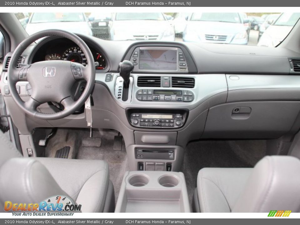 2010 Honda Odyssey EX-L Alabaster Silver Metallic / Gray Photo #12
