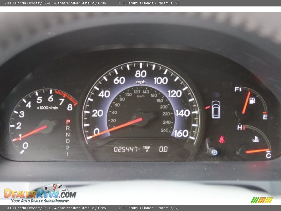 2010 Honda Odyssey EX-L Alabaster Silver Metallic / Gray Photo #16