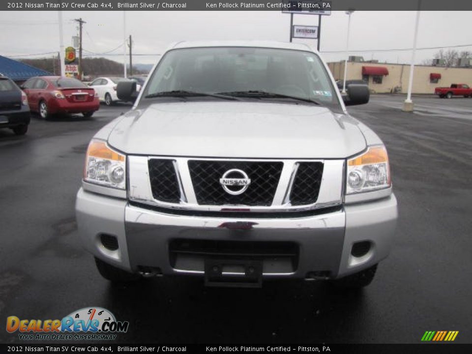 2012 Nissan Titan SV Crew Cab 4x4 Brilliant Silver / Charcoal Photo #2