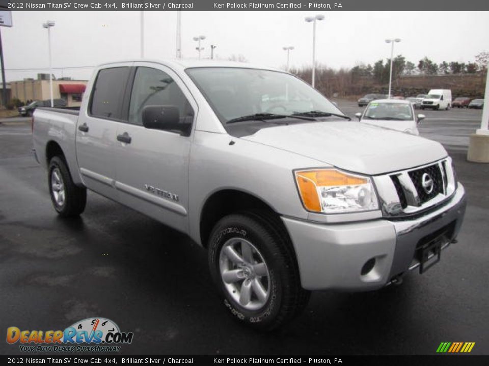 2012 Nissan Titan SV Crew Cab 4x4 Brilliant Silver / Charcoal Photo #3