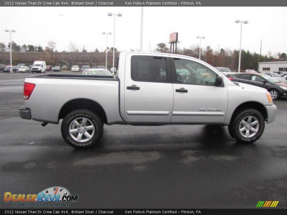 2012 Nissan Titan SV Crew Cab 4x4 Brilliant Silver / Charcoal Photo #4