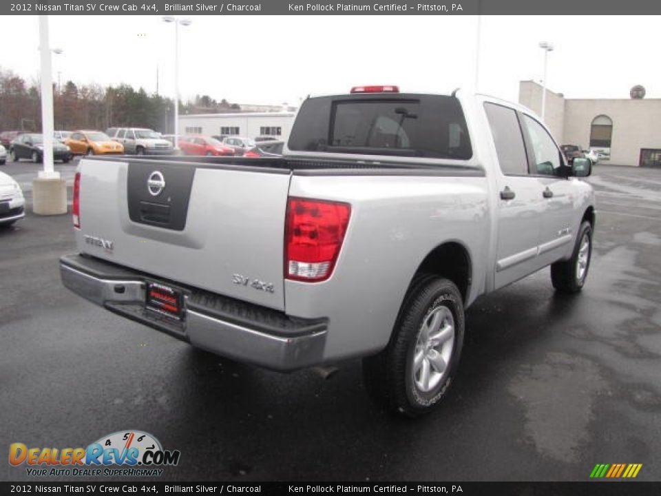 2012 Nissan Titan SV Crew Cab 4x4 Brilliant Silver / Charcoal Photo #5
