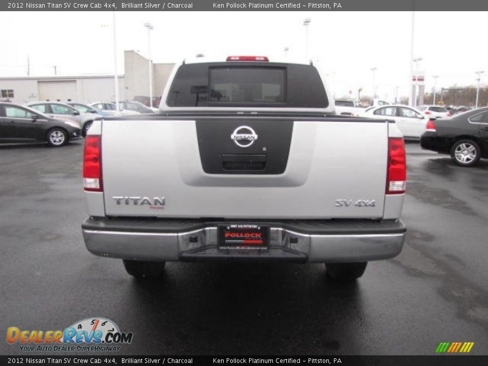2012 Nissan Titan SV Crew Cab 4x4 Brilliant Silver / Charcoal Photo #6