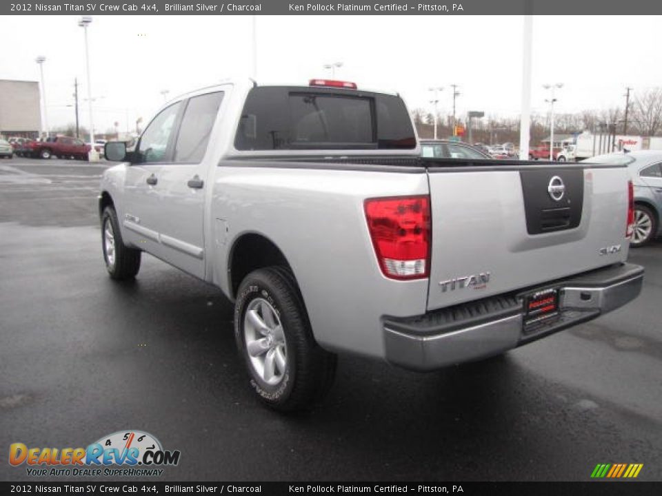 2012 Nissan Titan SV Crew Cab 4x4 Brilliant Silver / Charcoal Photo #7