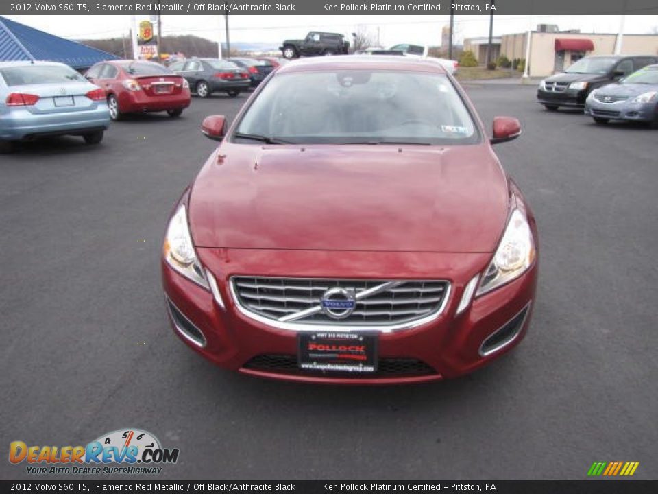 2012 Volvo S60 T5 Flamenco Red Metallic / Off Black/Anthracite Black Photo #2
