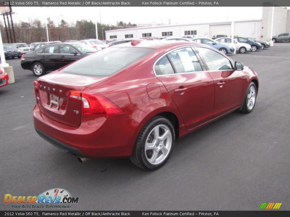 2012 Volvo S60 T5 Flamenco Red Metallic / Off Black/Anthracite Black Photo #5
