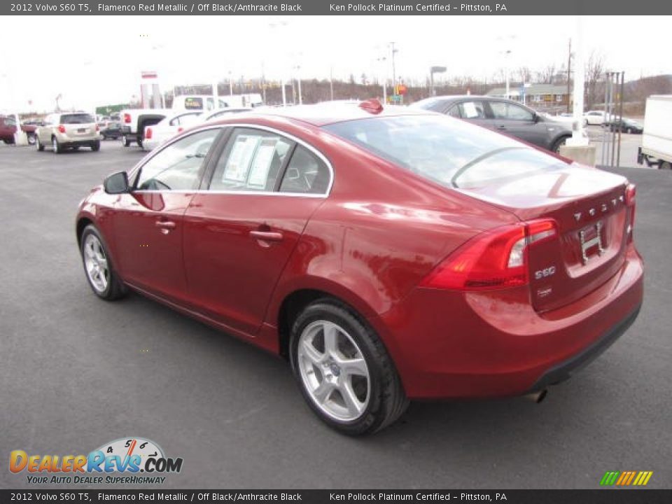 2012 Volvo S60 T5 Flamenco Red Metallic / Off Black/Anthracite Black Photo #7