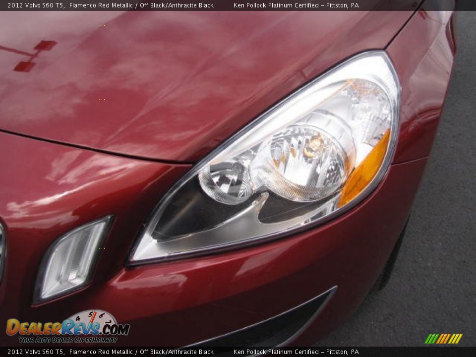 2012 Volvo S60 T5 Flamenco Red Metallic / Off Black/Anthracite Black Photo #9