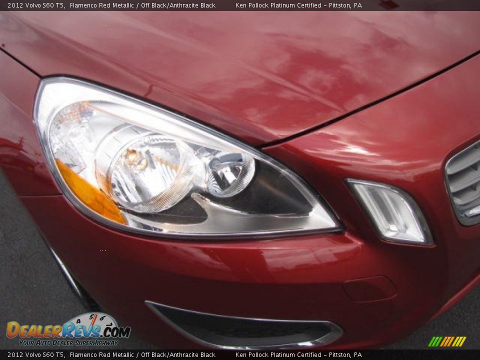 2012 Volvo S60 T5 Flamenco Red Metallic / Off Black/Anthracite Black Photo #10