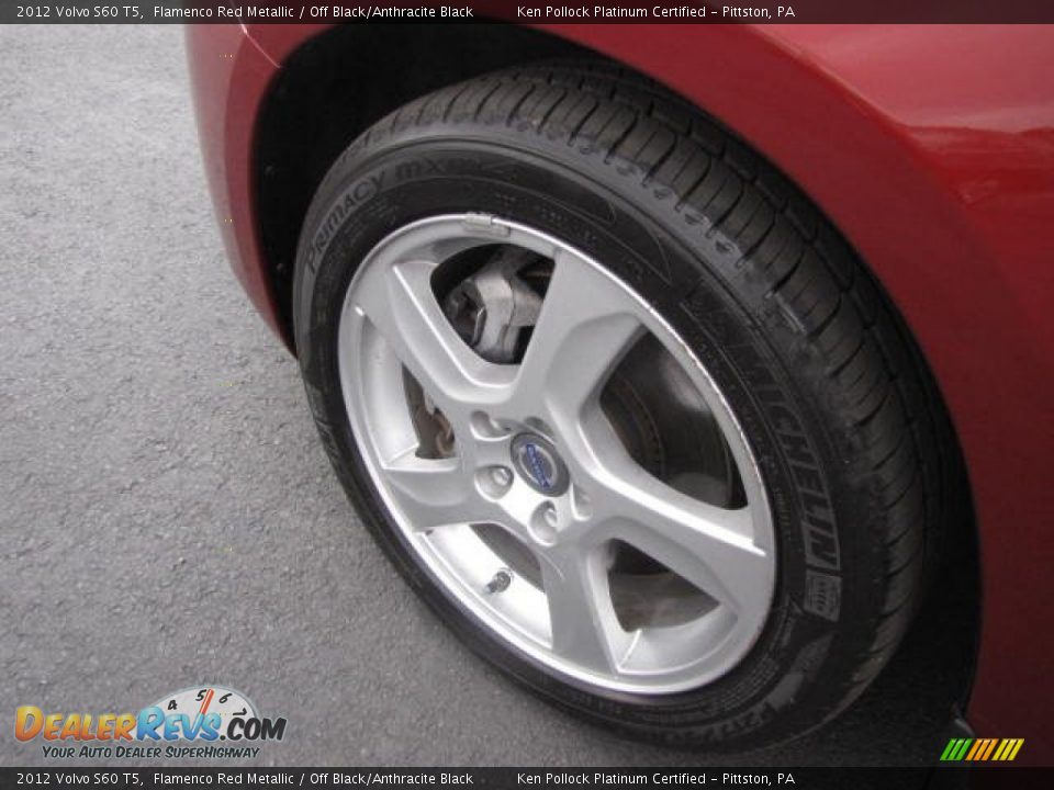 2012 Volvo S60 T5 Flamenco Red Metallic / Off Black/Anthracite Black Photo #13