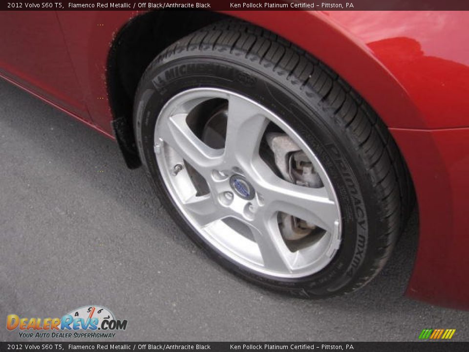 2012 Volvo S60 T5 Flamenco Red Metallic / Off Black/Anthracite Black Photo #14