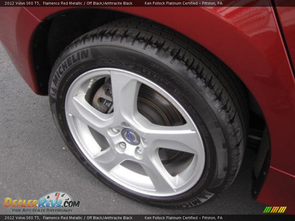 2012 Volvo S60 T5 Flamenco Red Metallic / Off Black/Anthracite Black Photo #15