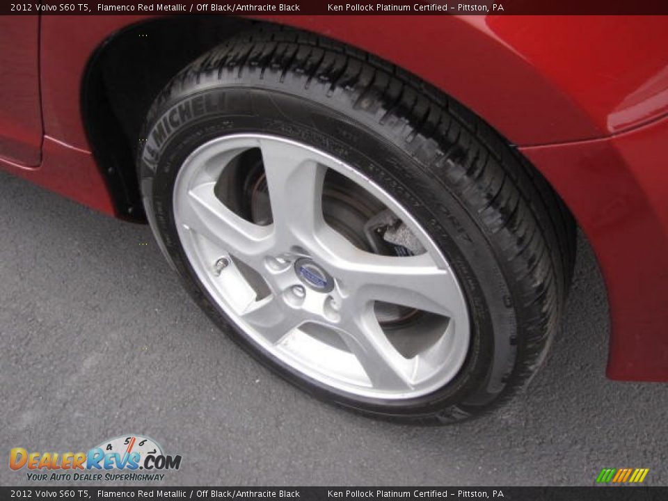 2012 Volvo S60 T5 Flamenco Red Metallic / Off Black/Anthracite Black Photo #16