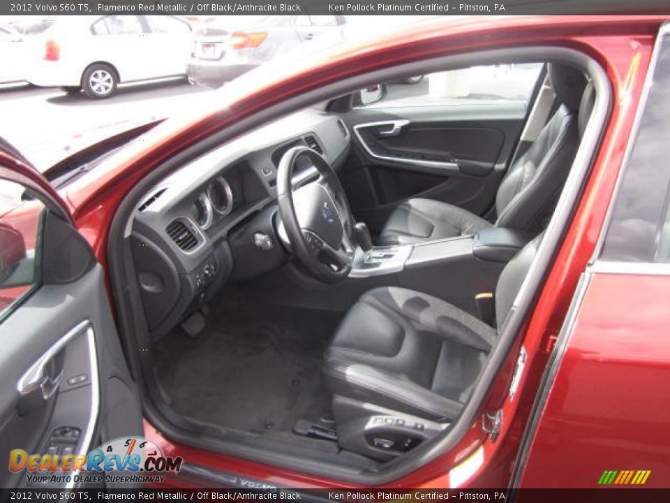 2012 Volvo S60 T5 Flamenco Red Metallic / Off Black/Anthracite Black Photo #17