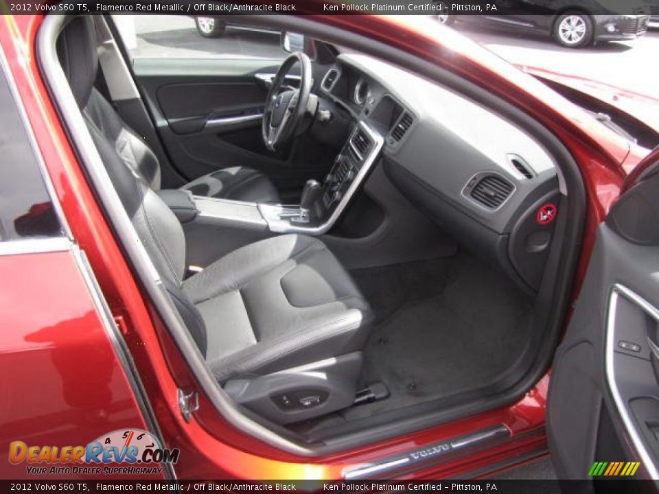 2012 Volvo S60 T5 Flamenco Red Metallic / Off Black/Anthracite Black Photo #19