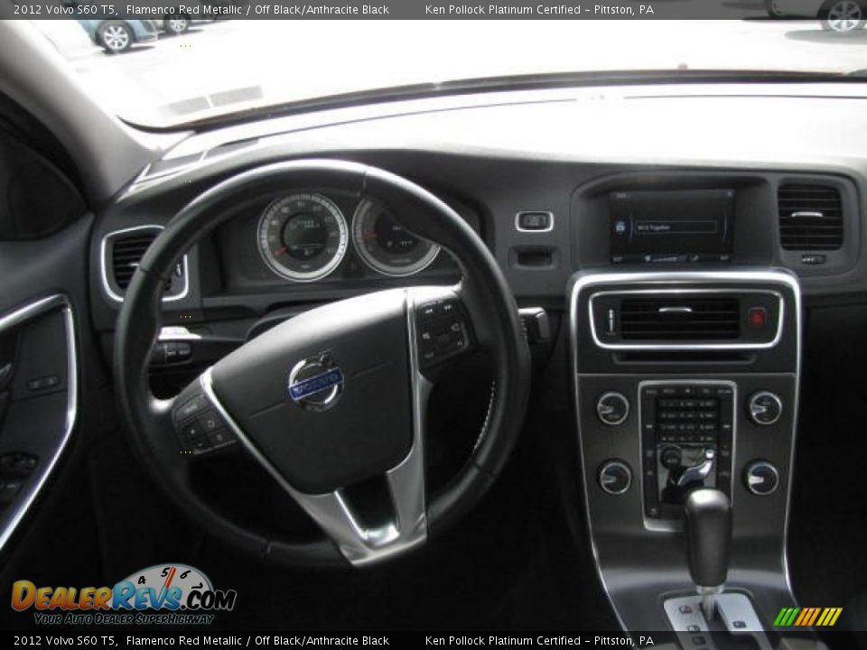 2012 Volvo S60 T5 Flamenco Red Metallic / Off Black/Anthracite Black Photo #25
