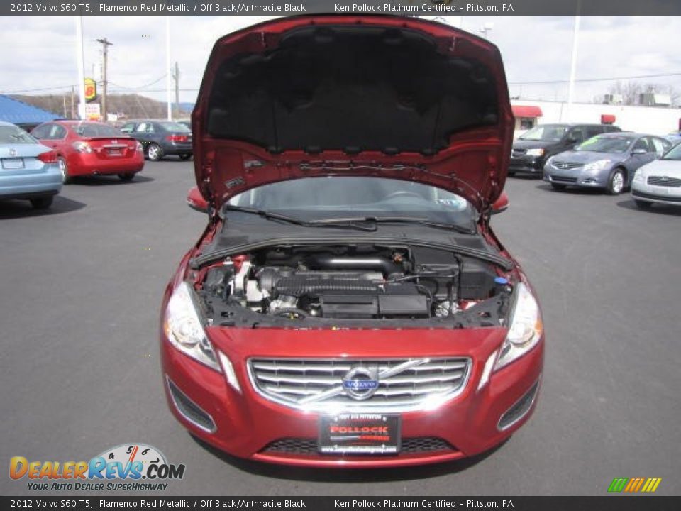 2012 Volvo S60 T5 Flamenco Red Metallic / Off Black/Anthracite Black Photo #27
