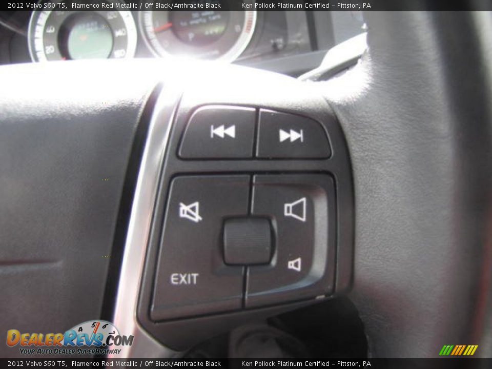 2012 Volvo S60 T5 Flamenco Red Metallic / Off Black/Anthracite Black Photo #35