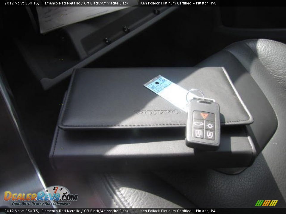 2012 Volvo S60 T5 Flamenco Red Metallic / Off Black/Anthracite Black Photo #36