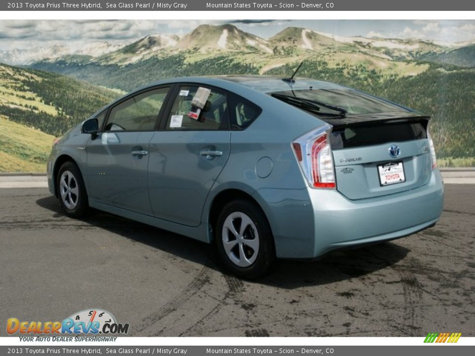 2013 Toyota Prius Three Hybrid Sea Glass Pearl / Misty Gray Photo #2