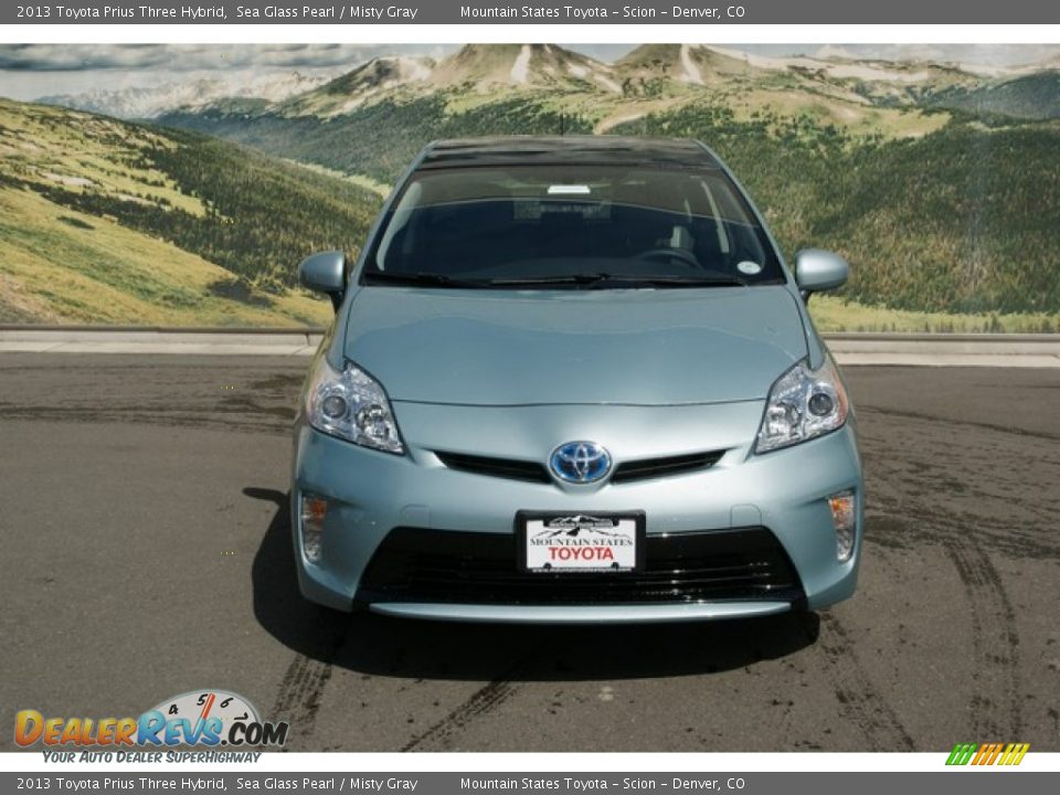 2013 Toyota Prius Three Hybrid Sea Glass Pearl / Misty Gray Photo #3