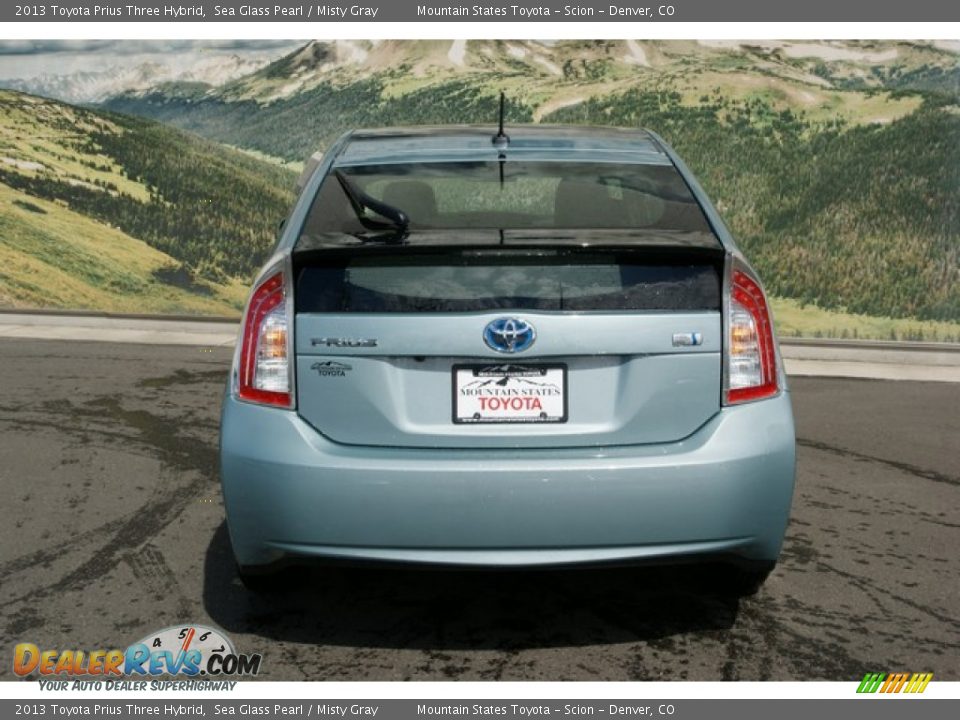 2013 Toyota Prius Three Hybrid Sea Glass Pearl / Misty Gray Photo #4