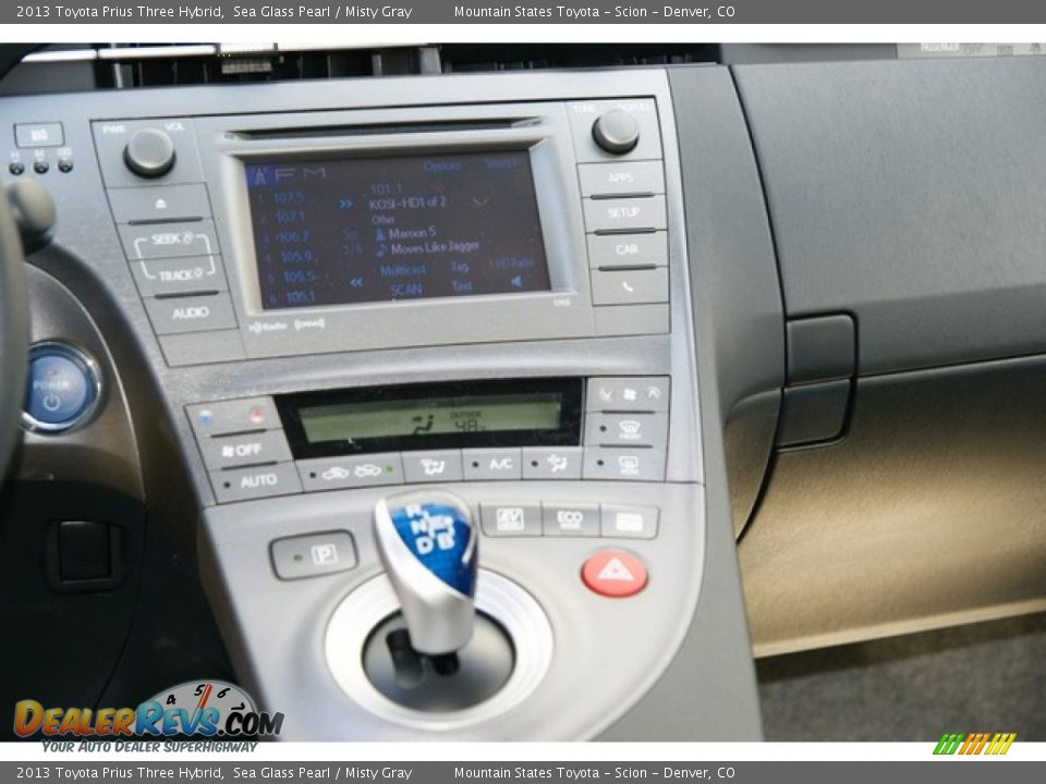 2013 Toyota Prius Three Hybrid Sea Glass Pearl / Misty Gray Photo #6