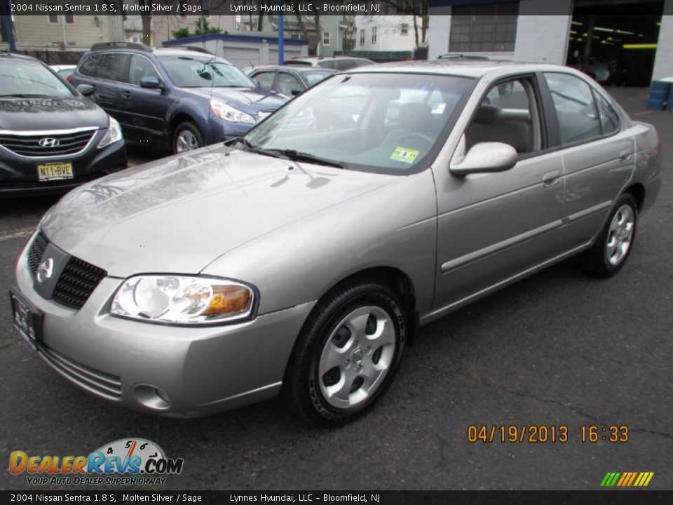 2004 Nissan Sentra 1.8 S Molten Silver / Sage Photo #3