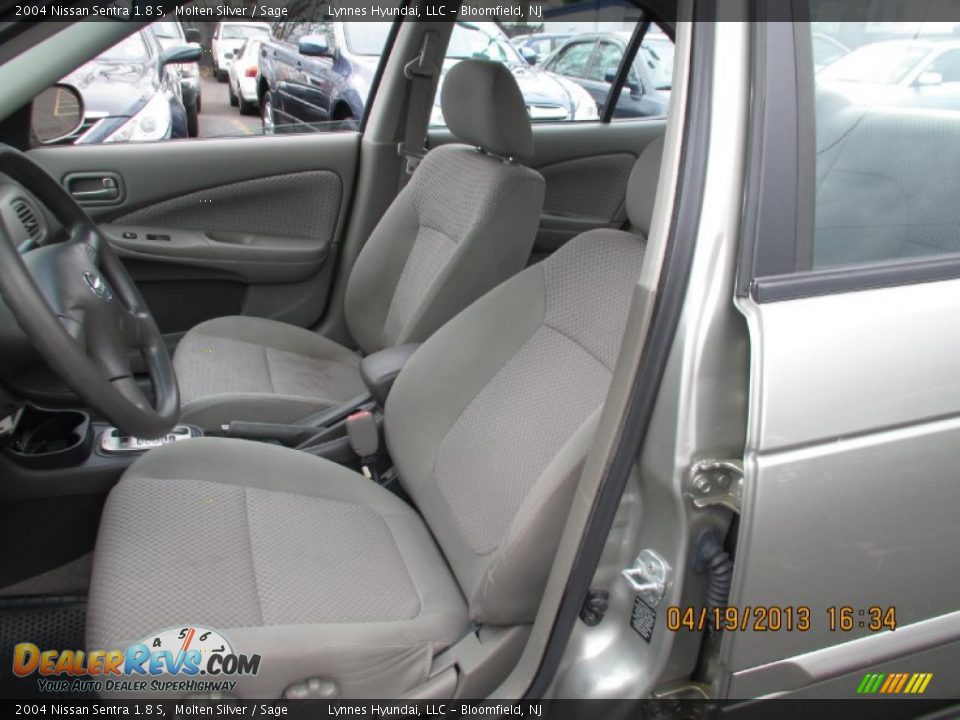 2004 Nissan Sentra 1.8 S Molten Silver / Sage Photo #7