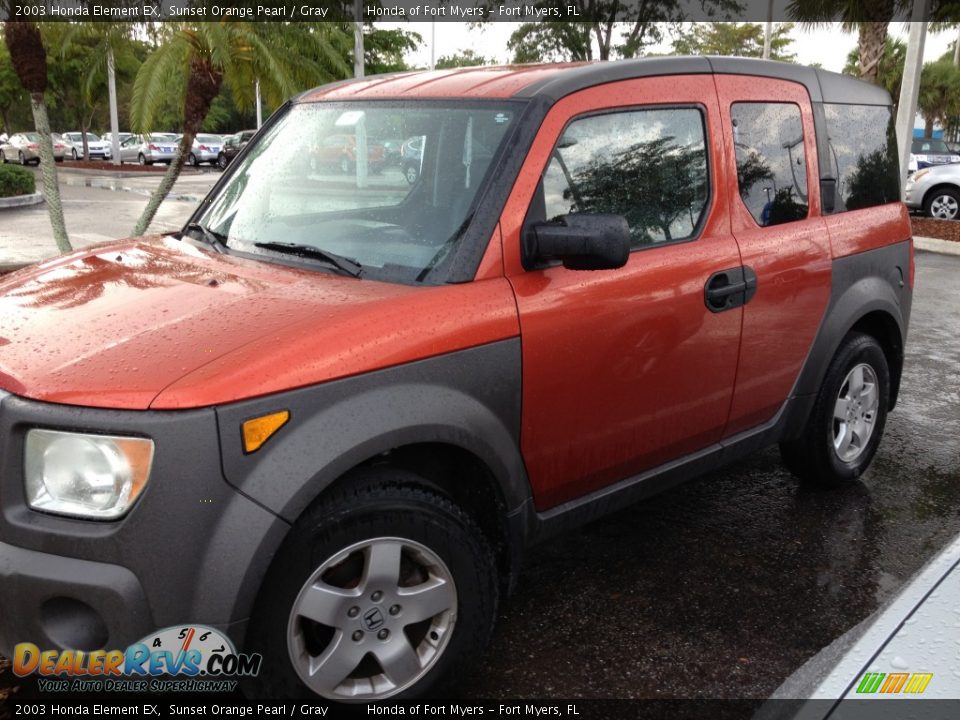 2003 Honda Element EX Sunset Orange Pearl / Gray Photo #6