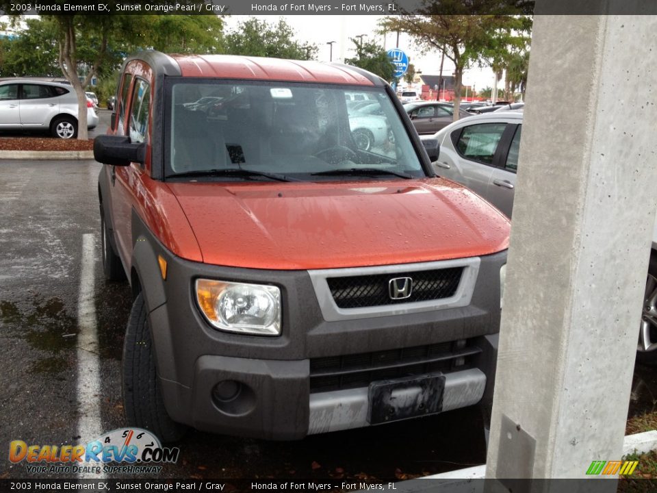 2003 Honda Element EX Sunset Orange Pearl / Gray Photo #7