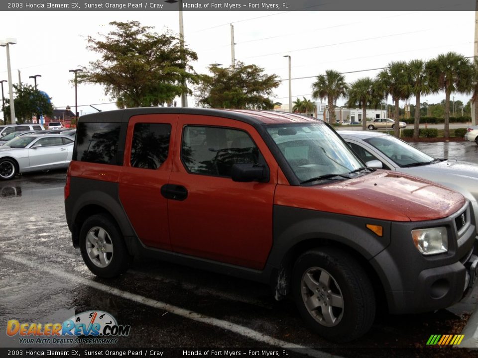 2003 Honda Element EX Sunset Orange Pearl / Gray Photo #8