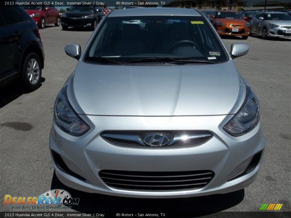 2013 Hyundai Accent GLS 4 Door Ironman Silver / Gray Photo #1