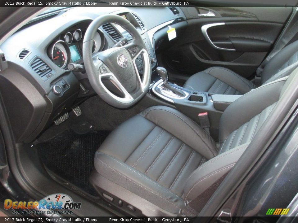 Ebony Interior - 2013 Buick Regal GS Photo #17