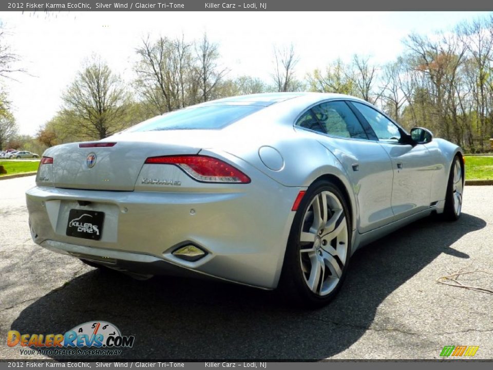 2012 Fisker Karma EcoChic Silver Wind / Glacier Tri-Tone Photo #7