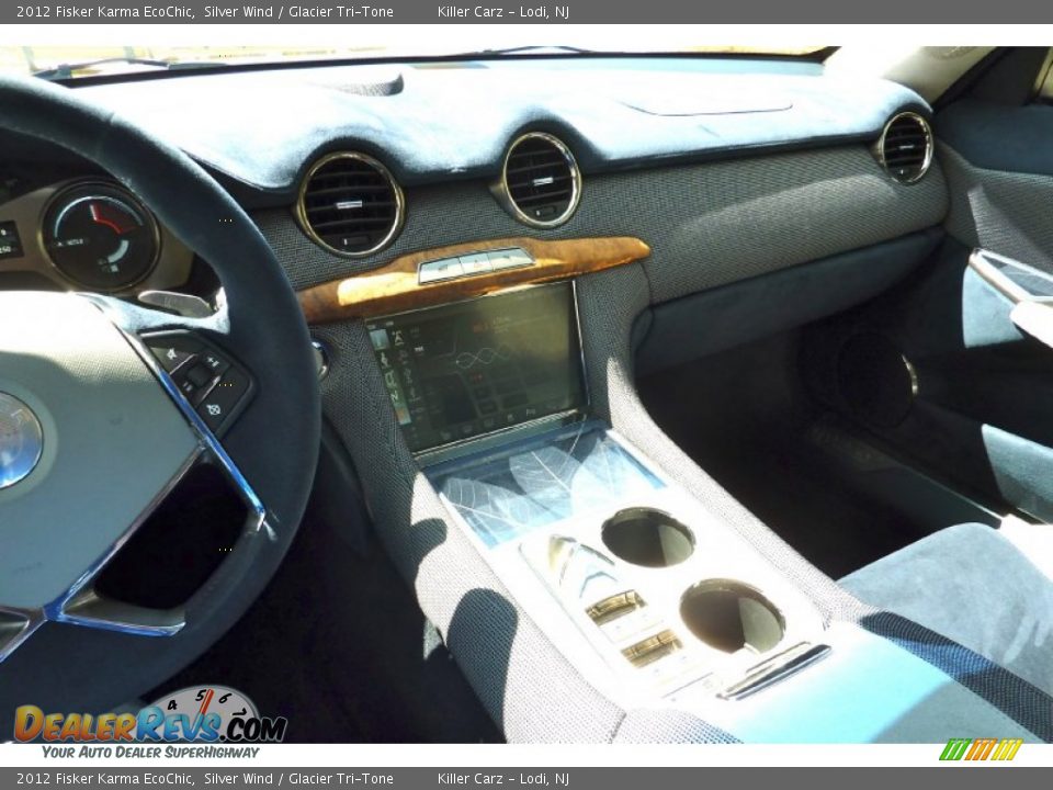 2012 Fisker Karma EcoChic Silver Wind / Glacier Tri-Tone Photo #27
