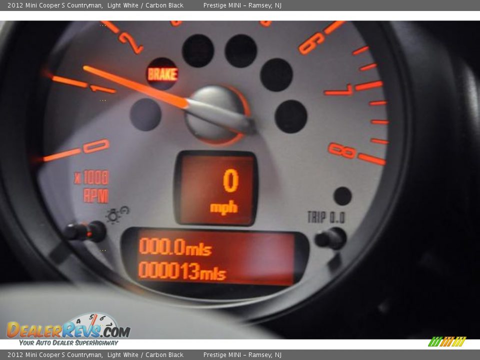 2012 Mini Cooper S Countryman Light White / Carbon Black Photo #27