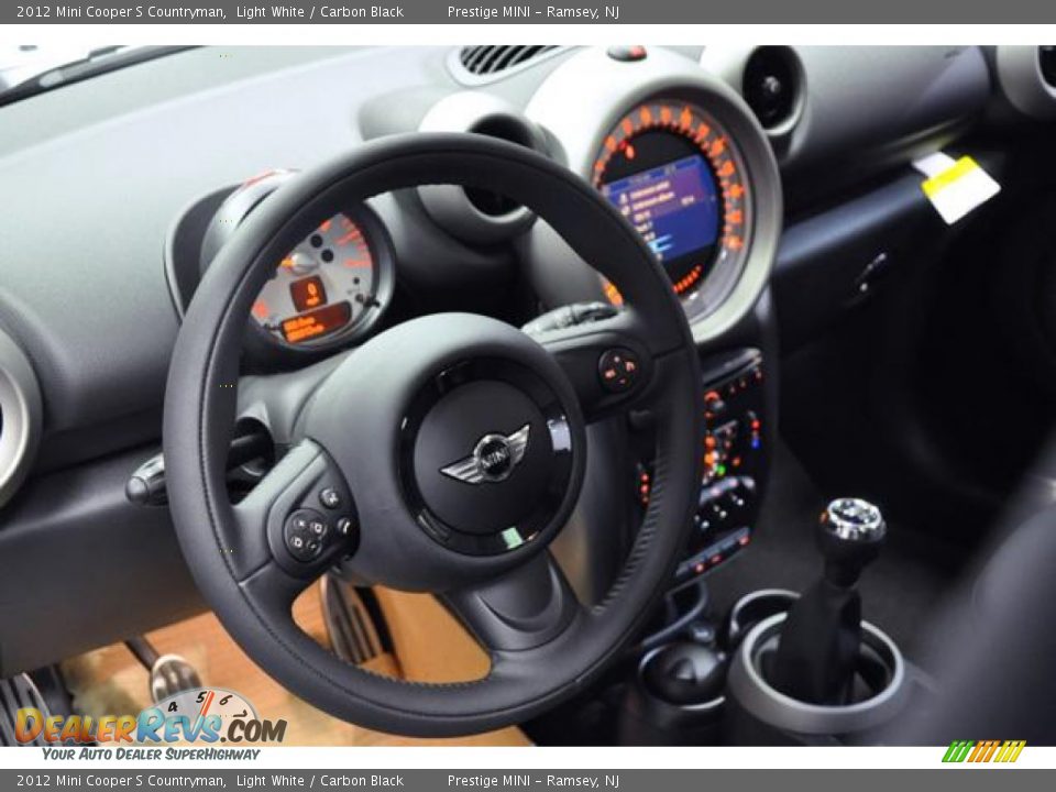 2012 Mini Cooper S Countryman Light White / Carbon Black Photo #28