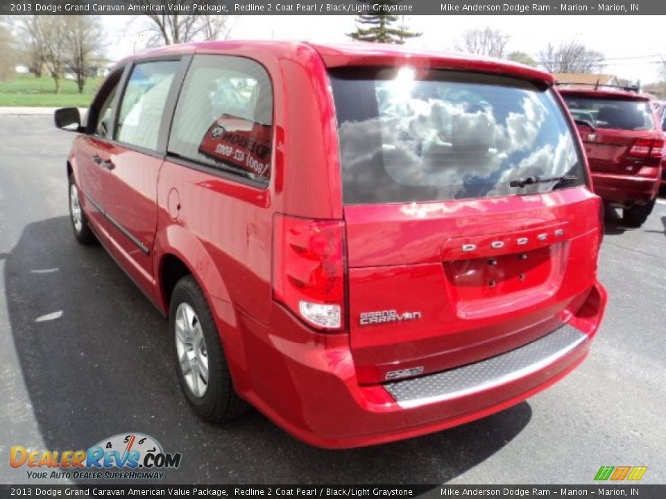 2013 Dodge Grand Caravan American Value Package Redline 2 Coat Pearl / Black/Light Graystone Photo #3