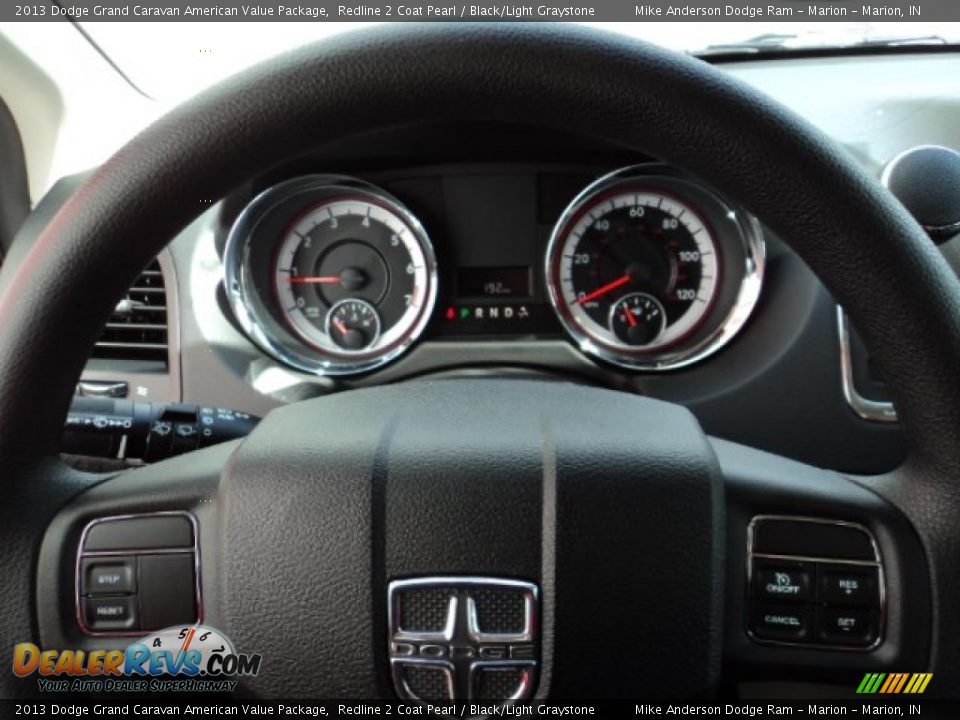 2013 Dodge Grand Caravan American Value Package Redline 2 Coat Pearl / Black/Light Graystone Photo #7