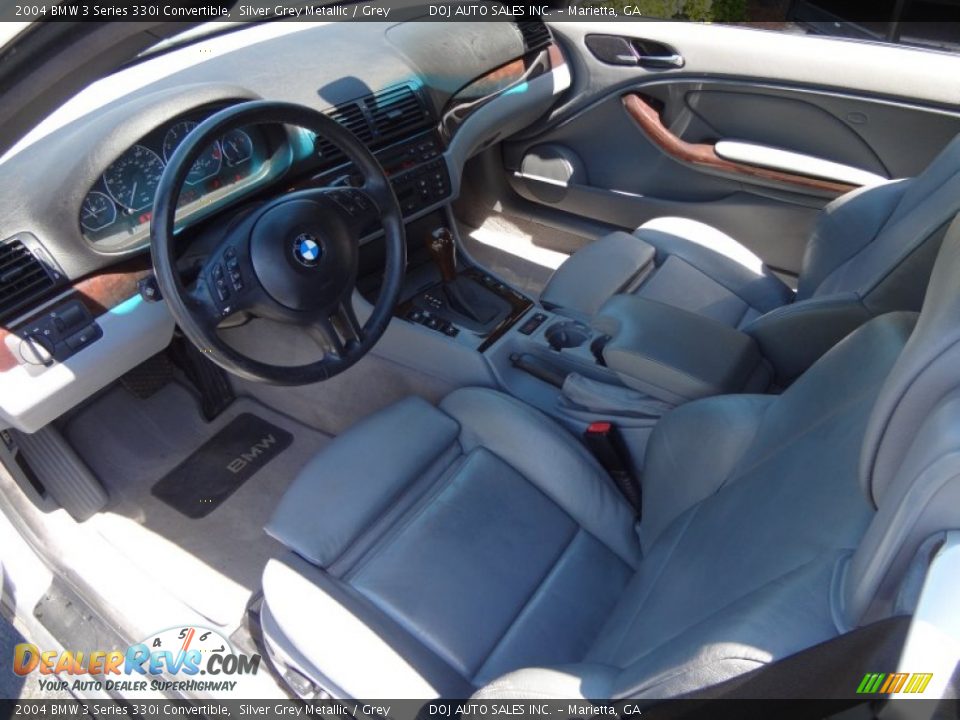 2004 BMW 3 Series 330i Convertible Silver Grey Metallic / Grey Photo #6