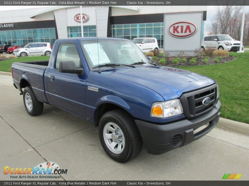 2011 Ford Ranger XL Regular Cab Vista Blue Metallic / Medium Dark Flint Photo #1