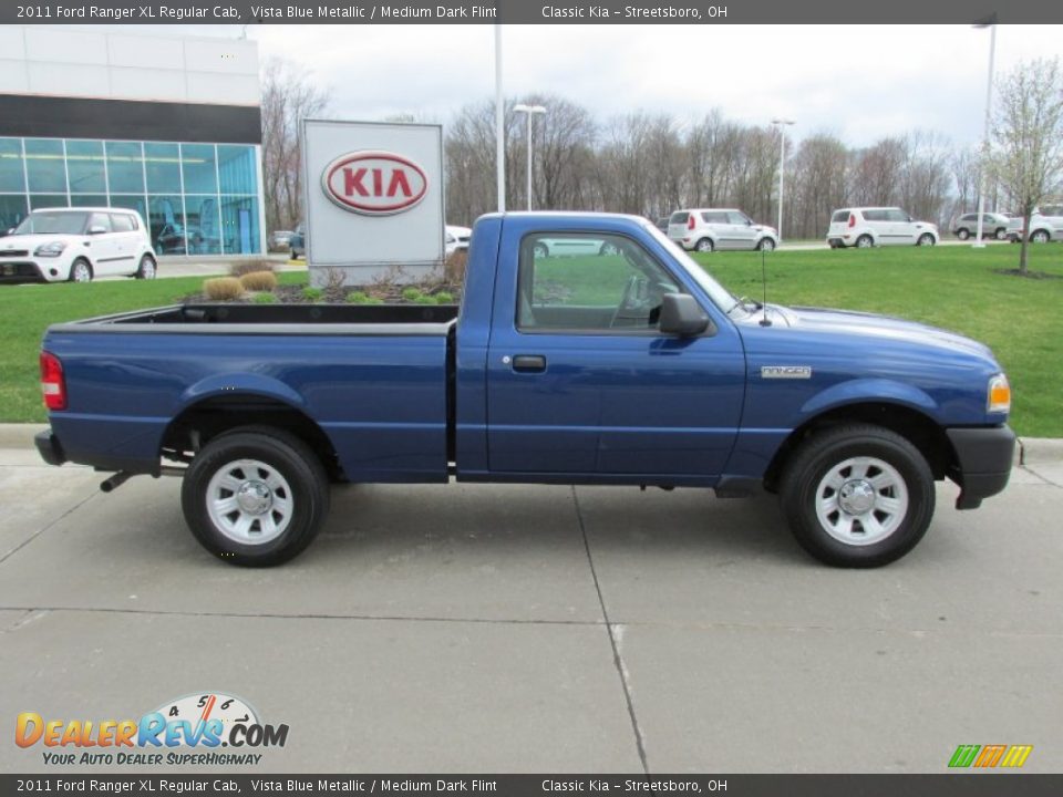 2011 Ford Ranger XL Regular Cab Vista Blue Metallic / Medium Dark Flint Photo #2
