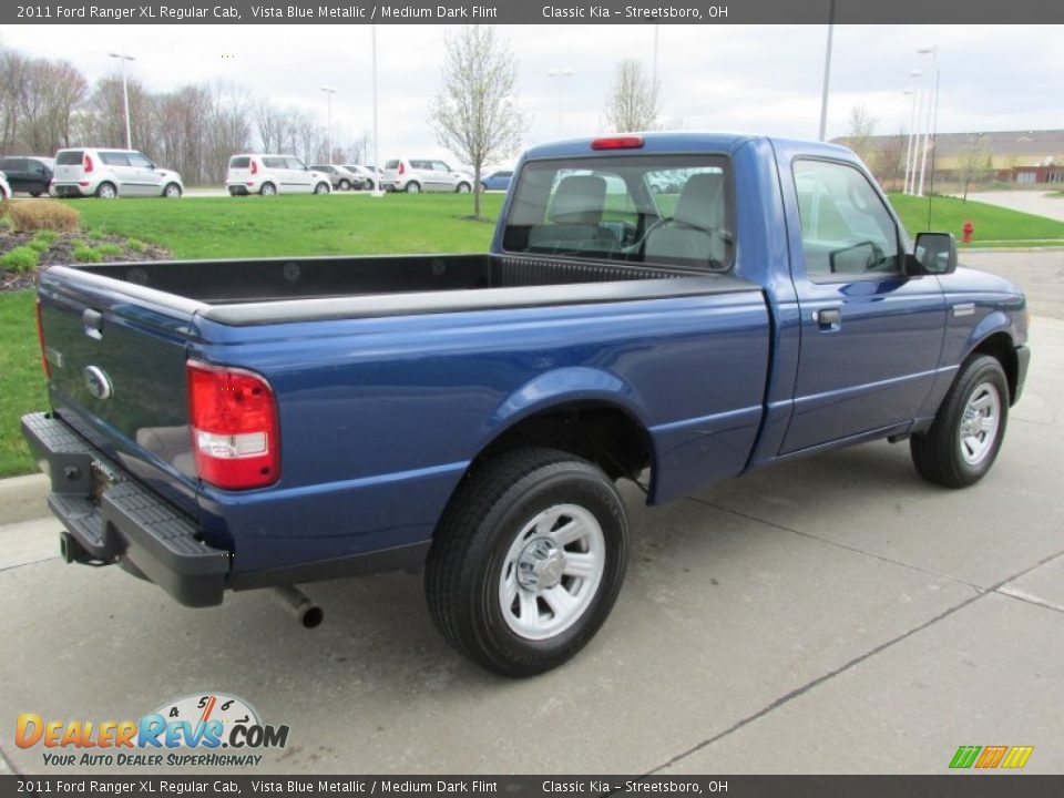 2011 Ford Ranger XL Regular Cab Vista Blue Metallic / Medium Dark Flint Photo #3